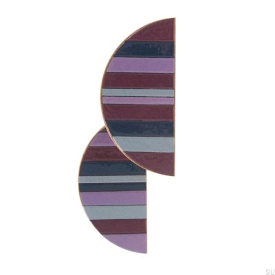 Tirador para muebles de madera de roble, esmaltado en cobre, tono violeta 100, aceite duro, incoloro, semimate.