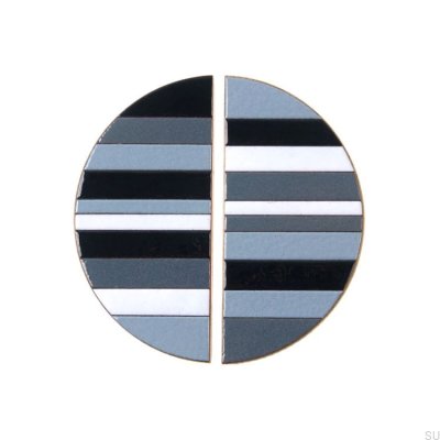 Tirador para muebles esmaltado en cobre gris 100 con acabado en aceite duro de roble, transparente, semimate (izquierda)