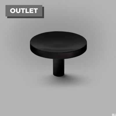 Pomo para mueble Cleo L, aluminio, negro