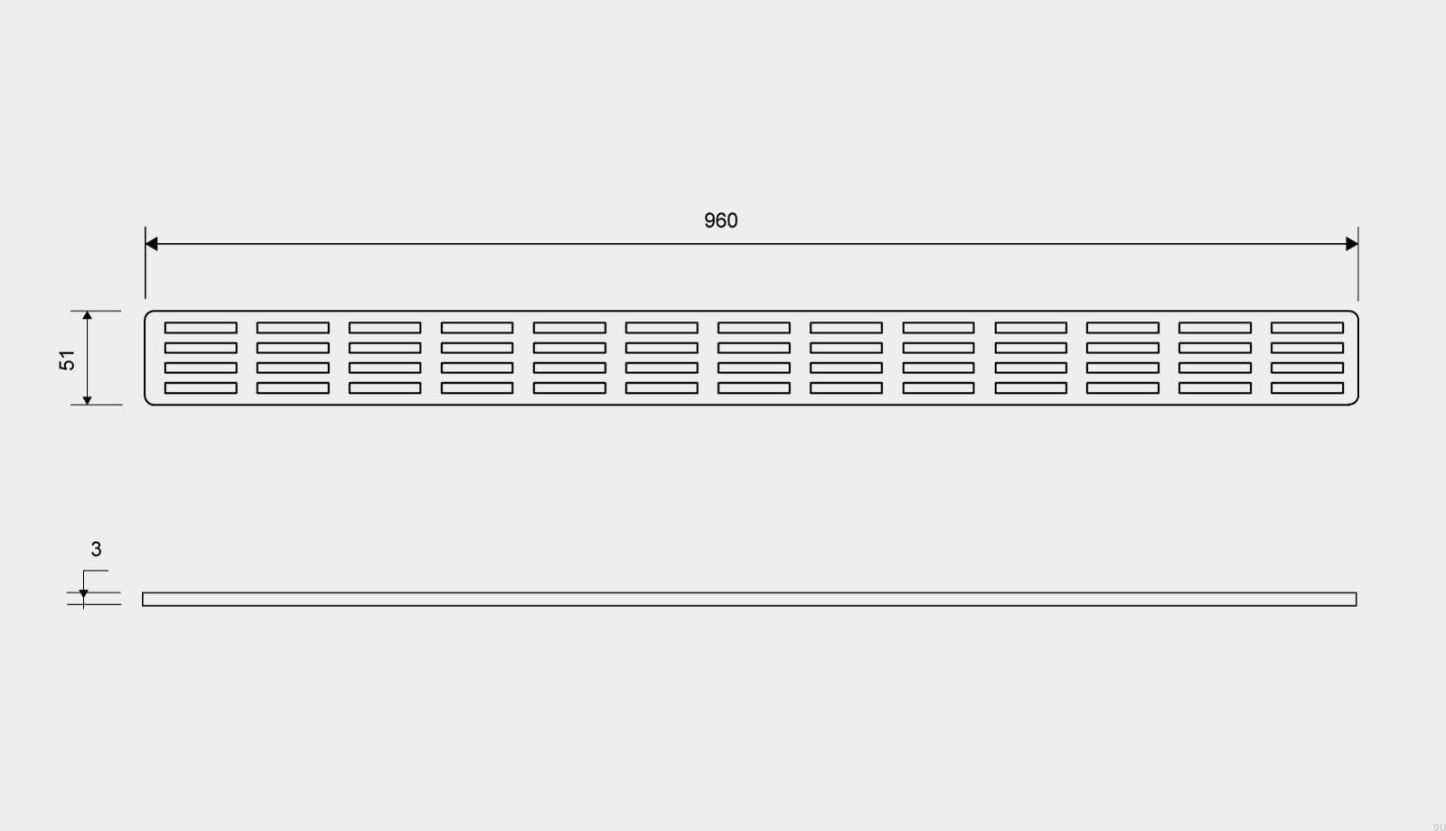 16051000--Ruszt-do-odpływu-ClassicLine-Stripe-960-Stalowy-Szczotkowany-Unidrain-Skandynawskie-Uchwyty_2