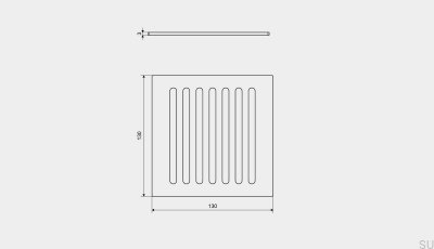 Rejilla de columna ClassicLine 130 para desagüe cuadrado
