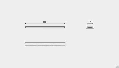 Panel de drenaje lineal de acero cepillado HighLine Custom 253