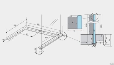 Desagüe lineal de acero derecho ShowerLine 863 1200