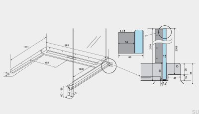 ShowerLine 963 1000 Desagüe lineal de acero derecho