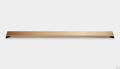 Panel de drenaje lineal HighLine 833 de acero PVD dorado