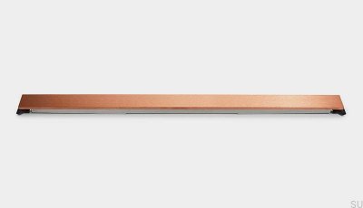 Panel de drenaje lineal HighLine 833 de acero y cobre PVD