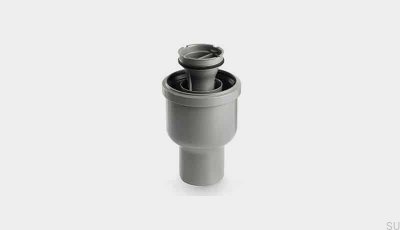 Módulo de desagüe de esquina con salida vertical de 75 mm con sifón extraíble