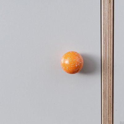 Ren Melange Orange & White 35 pomo para mueble de madera, haya