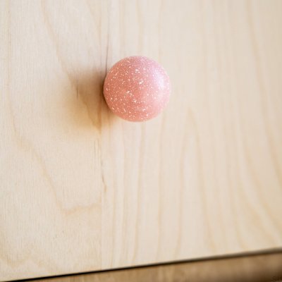Pomo para muebles Ren Melange Rosa y Blanco 35 Madera Haya