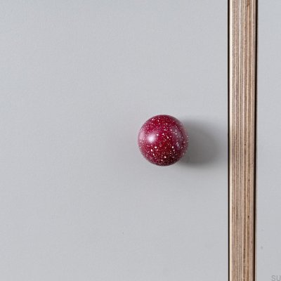 Ren Melange Wine Red & White 35 pomo para mueble de madera, haya