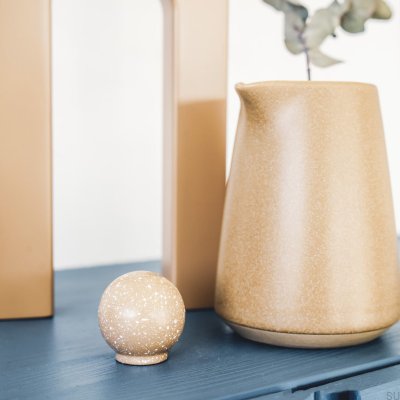 Pomo para muebles Ren Melange Marrón y Blanco 35 Madera Haya