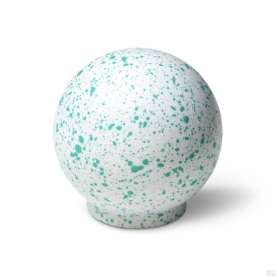 Pomo para muebles Ren Melange Blanco y Verde Claro 35 Madera Haya