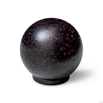 Pomo para muebles Ren Melange Negro y Rojo Vino 35 Madera Haya