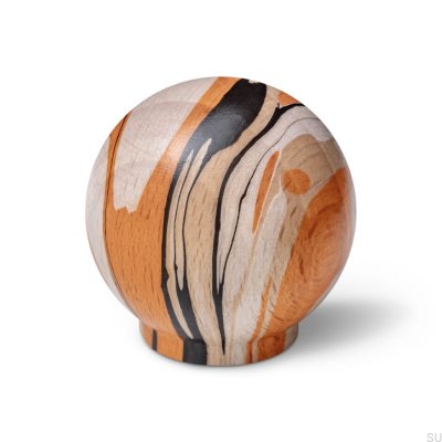 Pomo para muebles Ren Espresso Naranja 35 Madera Haya