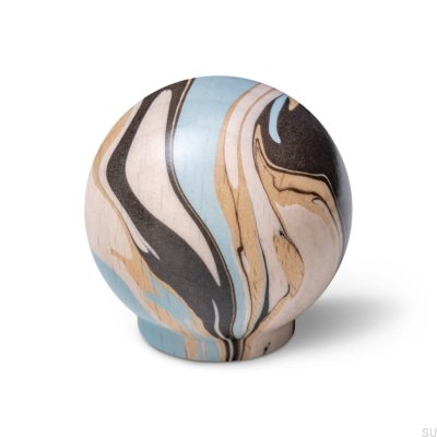 Pomo para muebles Ren Espresso Azul Claro 35 Madera Haya