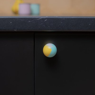 Pomo para mueble Ren Funky Amarillo 35 Madera Haya