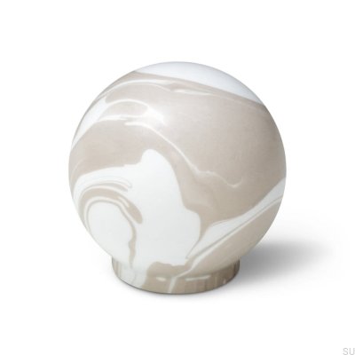 Pomo para mueble Ren Blanco Gris 35 Madera Haya