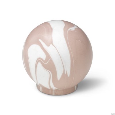 Pomo para mueble Ren White Rose Taupe 35 Madera Haya