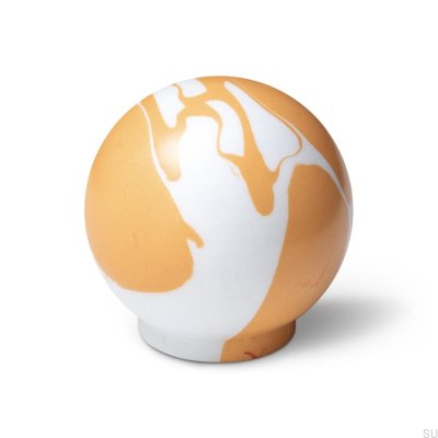 Pomo para mueble Ren Blanco Naranja 35 Madera Haya