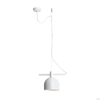 Lámpara colgante de metal berilo blanco