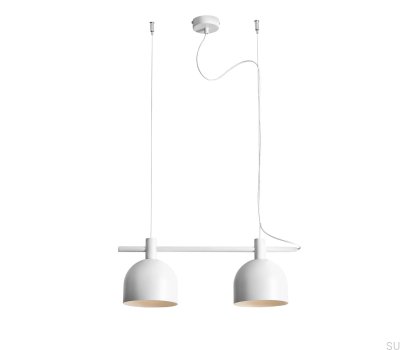 Lámpara colgante Beryl 2 Metal Blanco