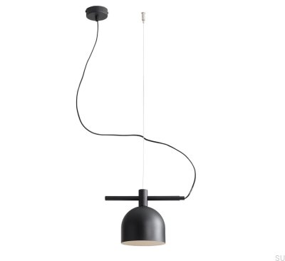 Lámpara colgante de metal berilo negro