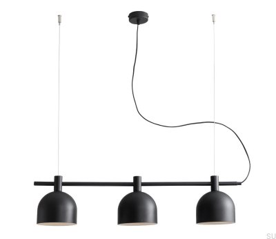 Lámpara colgante Beryl 3 Metal Negro