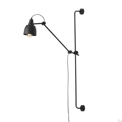Lámpara de pared Drone de metal negro