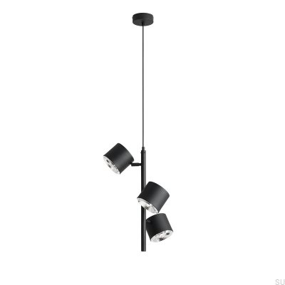 Lámpara colgante Bot 3 de metal negro