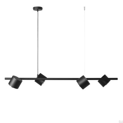Lámpara colgante Bot 4 de metal negro