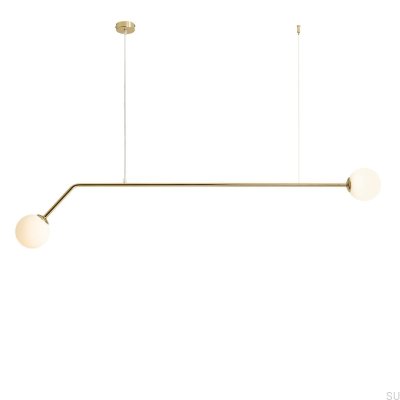 Lámpara colgante de metal puro dorado