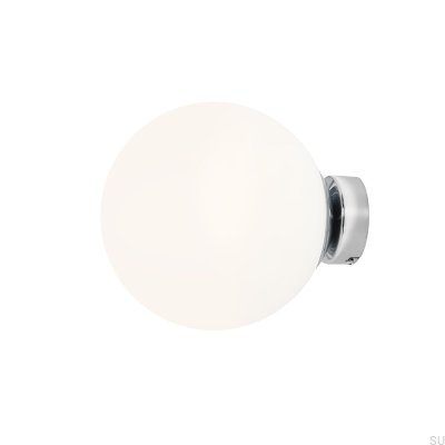 Lámpara de pared Ball M de metal cromado plateado