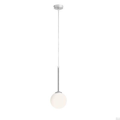 Lámpara colgante Bosso Mini 14 de metal cromado plateado