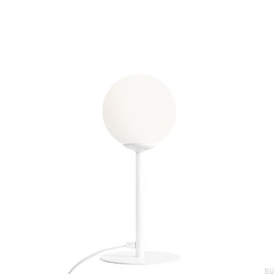 Lámpara de escritorio Pinne de metal blanco