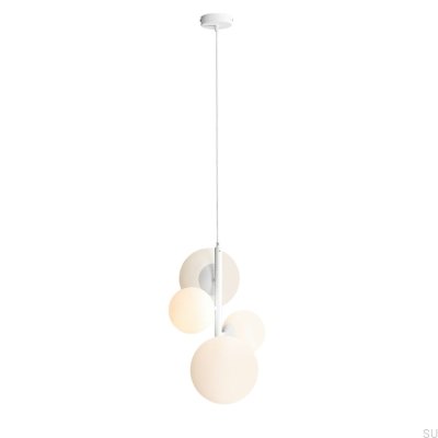 Lámpara colgante Bloom 4 de metal blanco