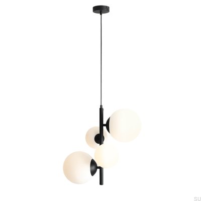 Lámpara colgante Bloom 4 de metal negro
