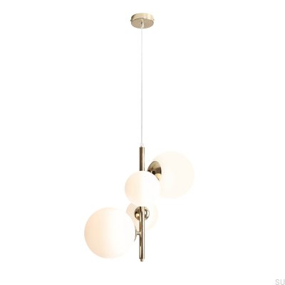 Lámpara colgante Bloom 4 de metal dorado