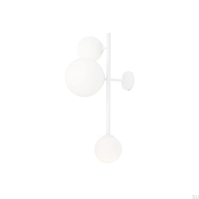 Lámpara de pared de metal Dione 3 blanca
