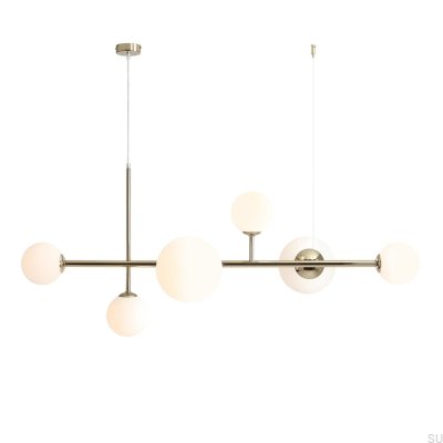Lámpara colgante Dione 6 de metal dorado