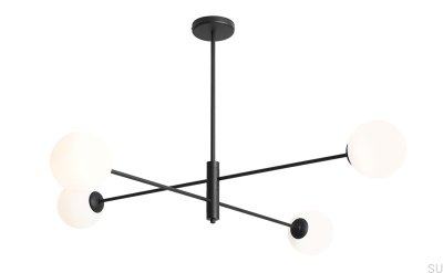 Lámpara de techo de metal negro Homme 4