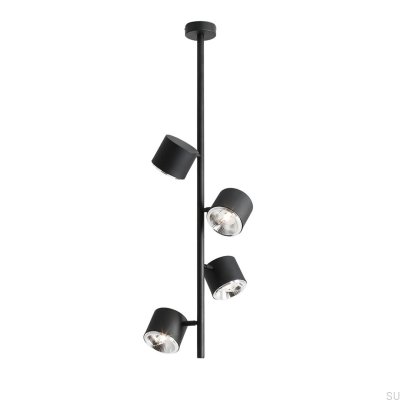 Lámpara de techo vertical Bot 4 de metal negro