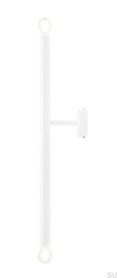 Lámpara de pared Tubo 2 S Metal Blanco