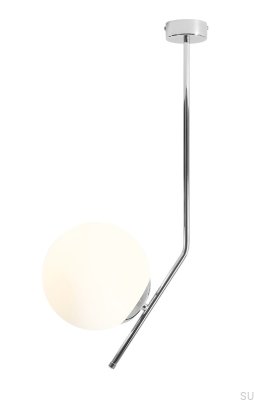 Lámpara de techo Gallia de metal cromado plateado