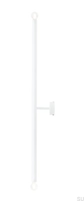 Lámpara de pared metálica Tubo 2 L blanca