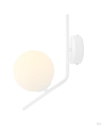 Lámpara de pared de metal Gallia blanca