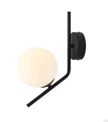 Lámpara de pared Gallia de metal negro
