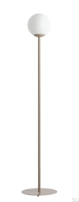 Lámpara de pie Pinne de metal beige