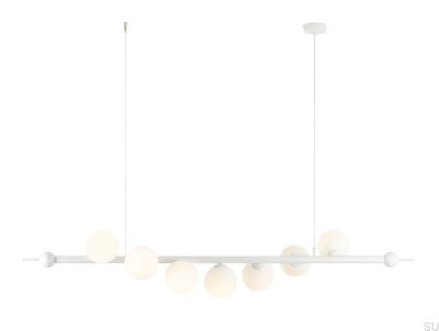Lámpara colgante Wave 7 de metal blanco