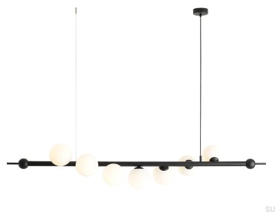 Lámpara colgante Wave 7 de metal negro