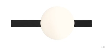 Lámpara de pared de metal negro Garda